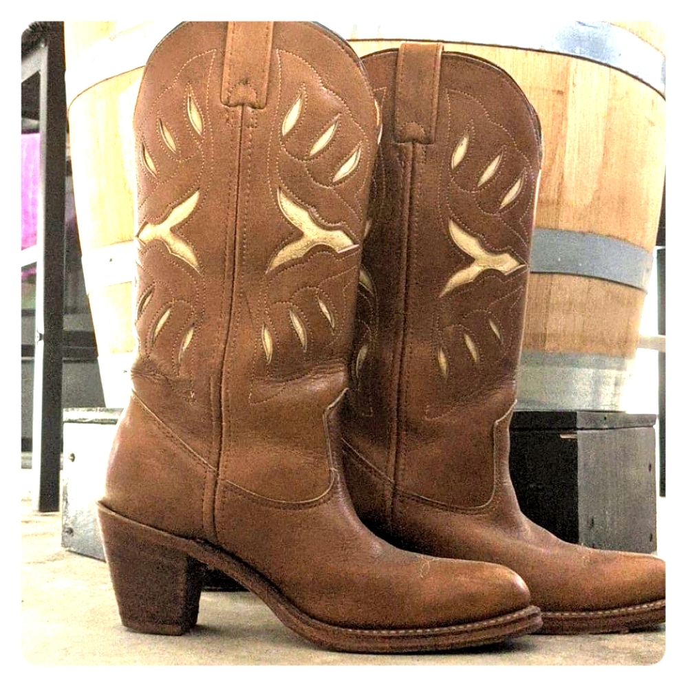 Vintage Double H Cowboy Boots